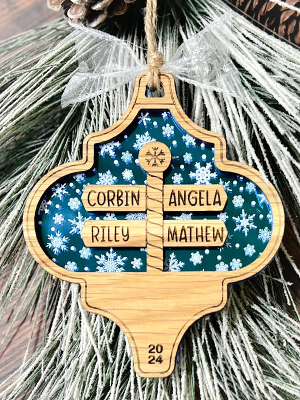 Personalized Vintage-Style North Pole Ornament