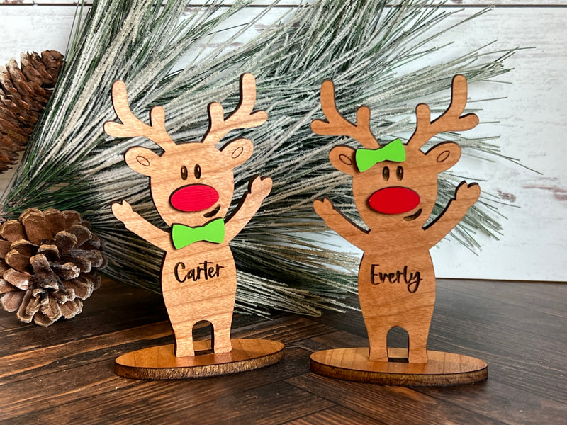 Personalized Reindeer Place Marker