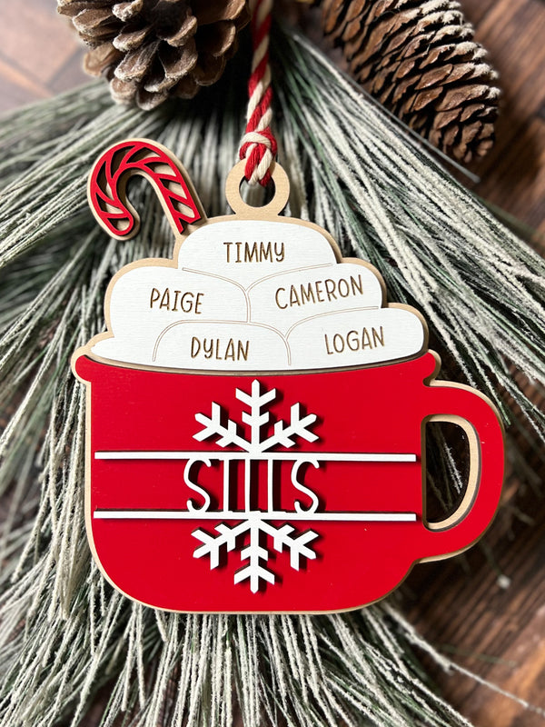 Personalized Hot Cocoa Mug Ornament