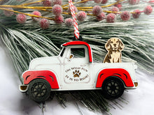 Load image into Gallery viewer, Christmas Truck with Dog Ornament