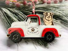 Load image into Gallery viewer, Christmas Truck with Dog Ornament