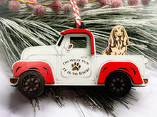 Load image into Gallery viewer, Christmas Truck with Dog Ornament