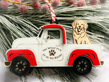 Load image into Gallery viewer, Christmas Truck with Dog Ornament