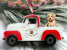 Load image into Gallery viewer, Christmas Truck with Dog Ornament