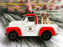 Load image into Gallery viewer, Christmas Truck with Dog Ornament