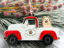 Load image into Gallery viewer, Christmas Truck with Dog Ornament