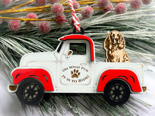 Load image into Gallery viewer, Christmas Truck with Dog Ornament