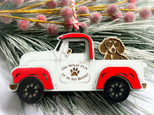 Load image into Gallery viewer, Christmas Truck with Dog Ornament