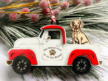 Load image into Gallery viewer, Christmas Truck with Dog Ornament