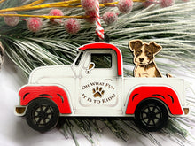 Load image into Gallery viewer, Christmas Truck with Dog Ornament