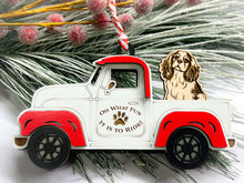 Load image into Gallery viewer, Christmas Truck with Dog Ornament