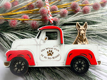 Load image into Gallery viewer, Christmas Truck with Dog Ornament