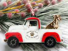 Load image into Gallery viewer, Christmas Truck with Dog Ornament