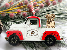 Load image into Gallery viewer, Christmas Truck with Dog Ornament