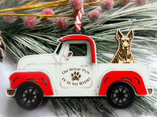 Load image into Gallery viewer, Christmas Truck with Dog Ornament