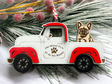 Load image into Gallery viewer, Christmas Truck with Dog Ornament