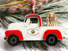 Load image into Gallery viewer, Christmas Truck with Dog Ornament