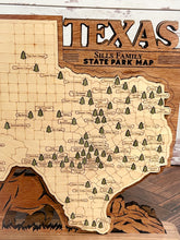 Load image into Gallery viewer, Personalized Texas State Park Map