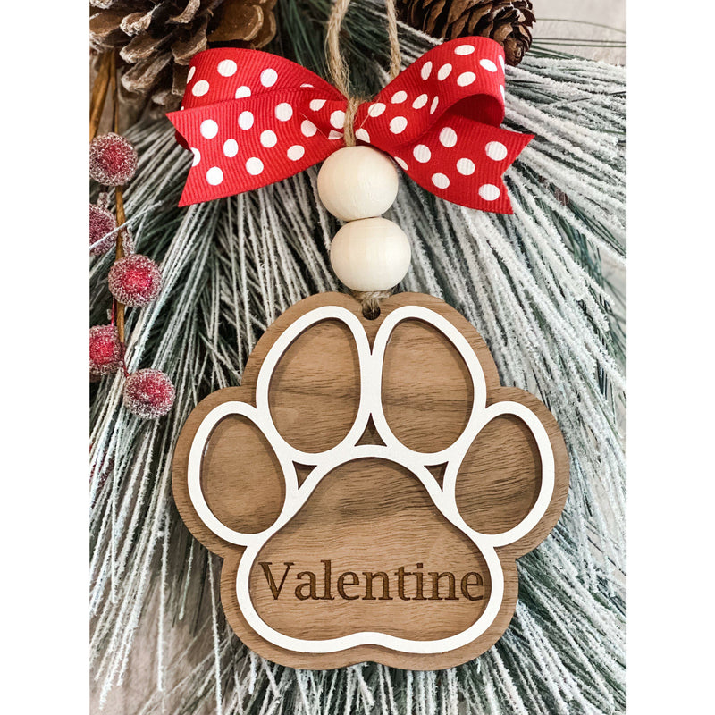 Personalized Paw Print Ornament