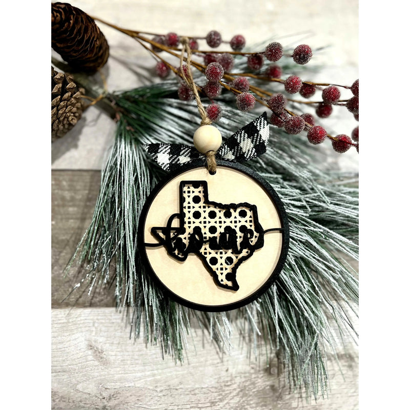 Rattan Home State Christmas Ornament